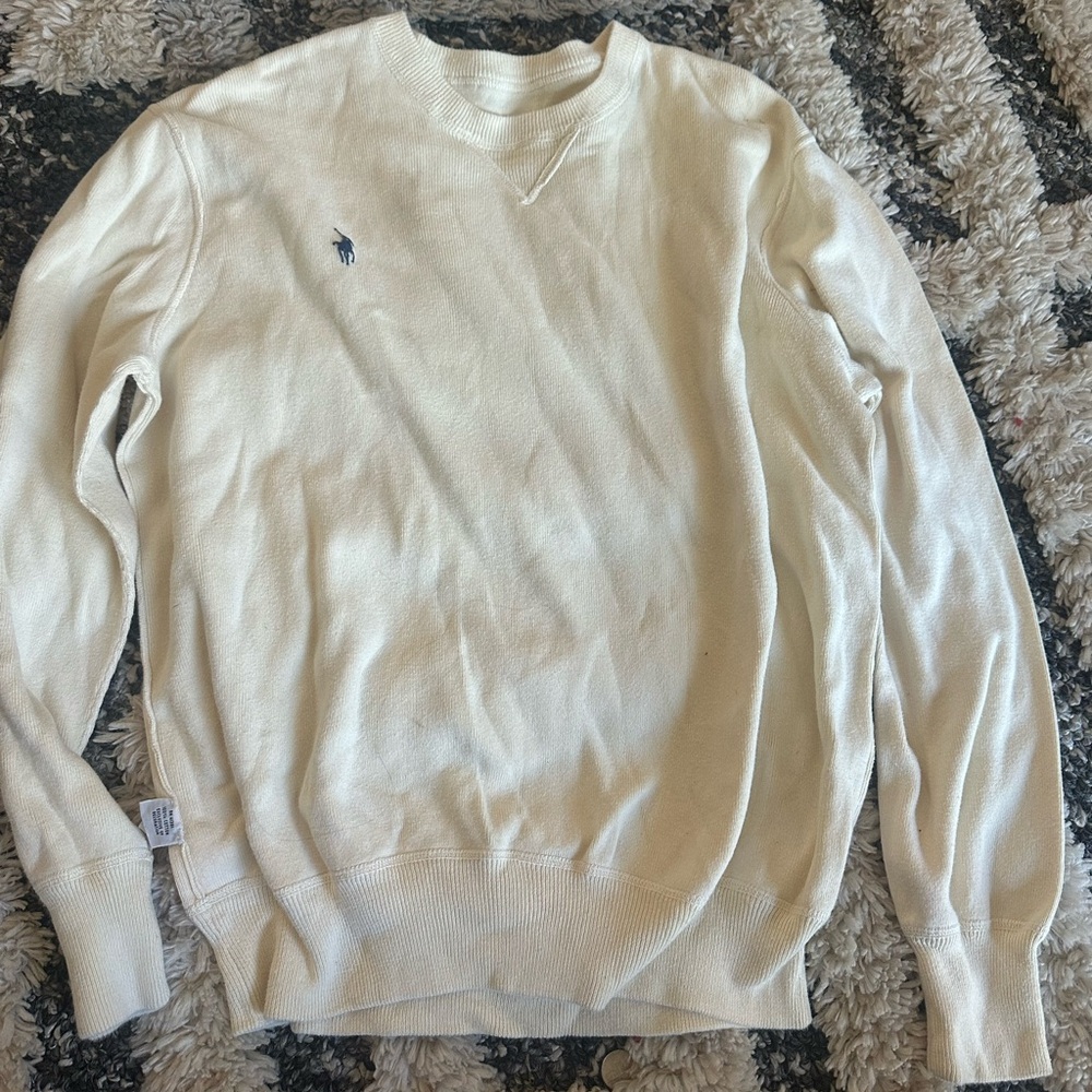 Ralph Lauren Men's Off-White Crewneck Sweater